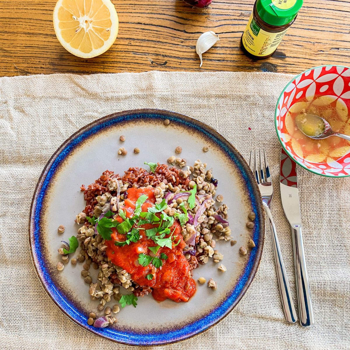 Orientalisches Linsengericht vegan